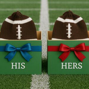 Alpaca football knitted cap NEW SET OF 2